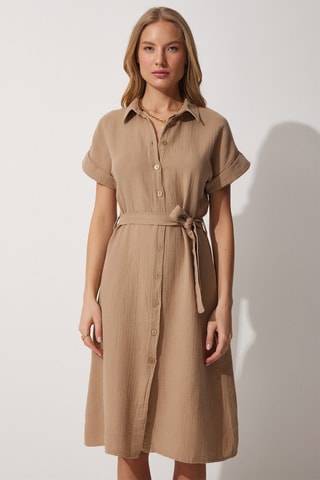 Abito a camicia - Beige scuro