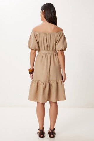 Abito a trapezio - Beige