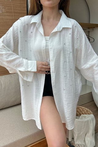 Camicia oversize - Bianco