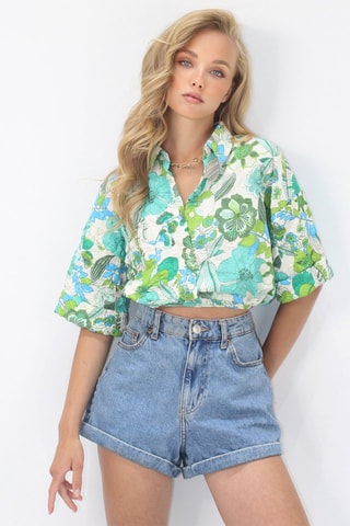 Camicia annodata - Verde