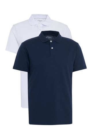 2 polo slim - Navy e bianco