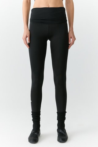 Leggings a vita alta - Nero