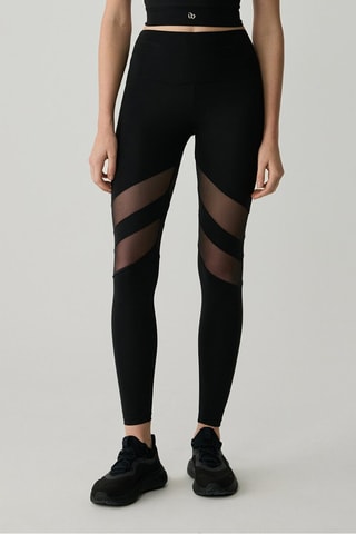 Leggings a vita alta - Nero