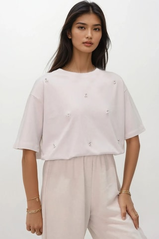 T-shirt oversize - Beige