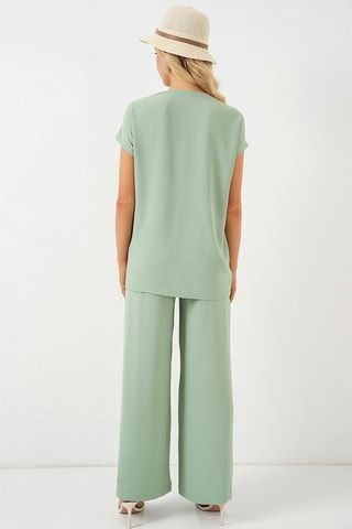 Giacca a portafoglio e pantaloni - Verde acqua