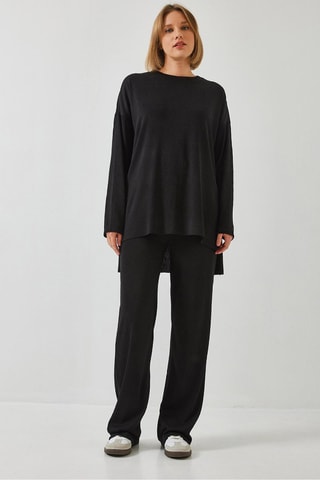 Maglia e pantaloni regular - Nero