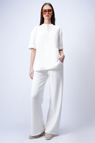 Blusa e pantaloni - Ecrù