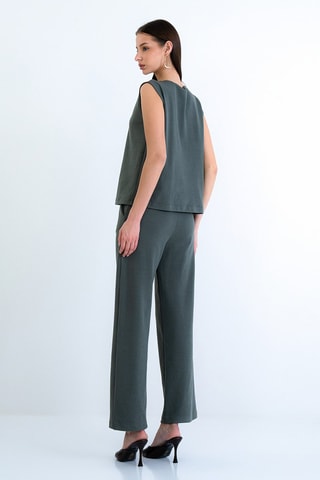 Top e pantaloni palazzo - Kaki