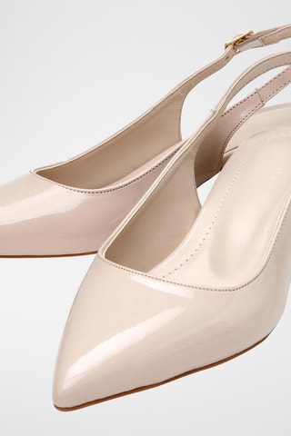 Décolleté in pelle verniciata - Beige