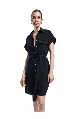 Abito a camicia - Nero