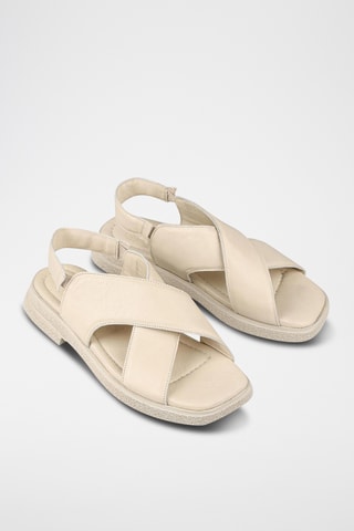 Sandali in pelle - Ecrù