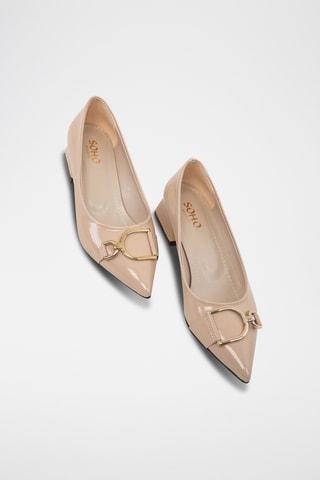 Décolleté in vernice - Beige
