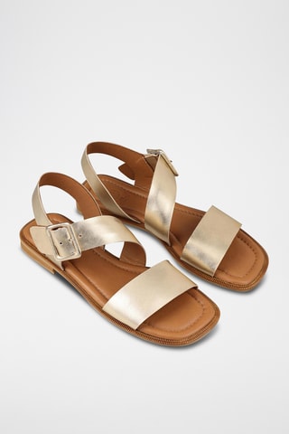 Sandali in pelle - Dorato