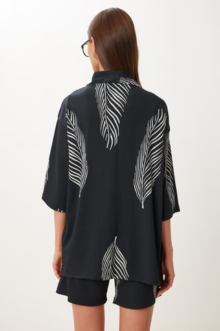 Kimono e shorts - Nero
