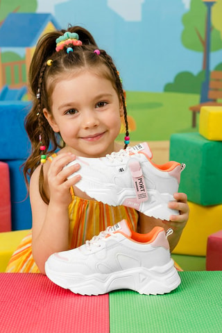 Sneakers - Bianco e rosa cipria