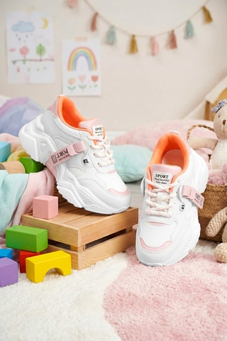 Sneakers - Bianco e rosa cipria