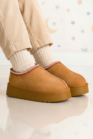 Pantofole platform - Marrone chiaro