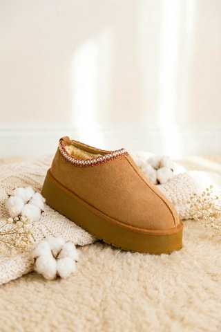 Pantofole platform - Marrone chiaro