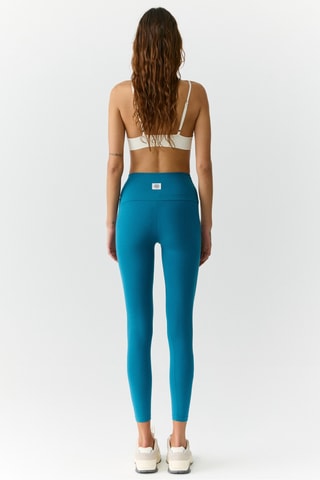 Leggings a vita alta - Petrolio