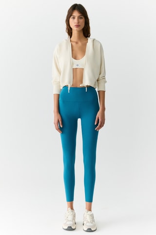 Leggings a vita alta - Petrolio