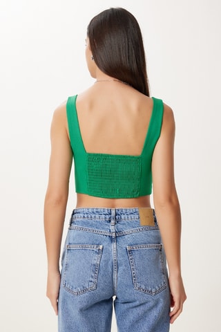 2 crop top - Verde e cobalto