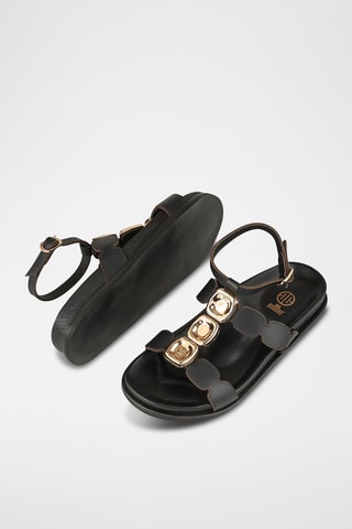 Sandali in pelle - Nero