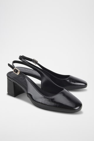 Décolleté in pelle verniciata - Nero