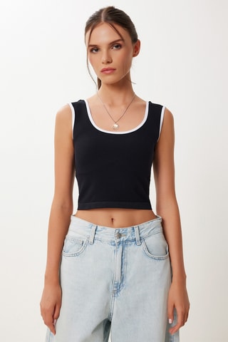 2 crop top - Nero e bianco