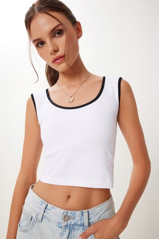 2 crop top - Nero e bianco