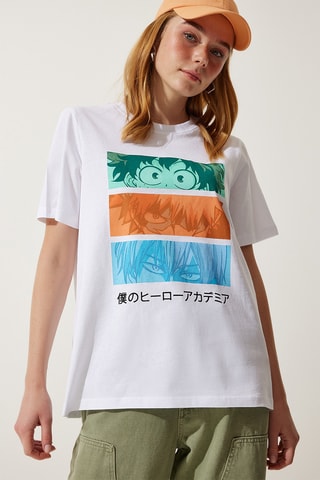 T-shirt oversize My Hero Academia - Bianco