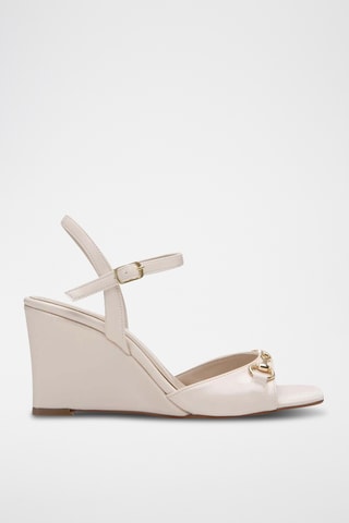 Sandali con zeppa - Beige