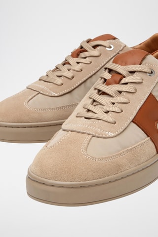 Sneakers in pelle - Beige