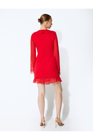 Abito con volant - Rosso
