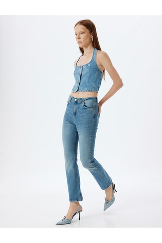 Jeans 7/8 - Indaco