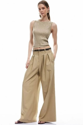 Pantaloni straight - Verde