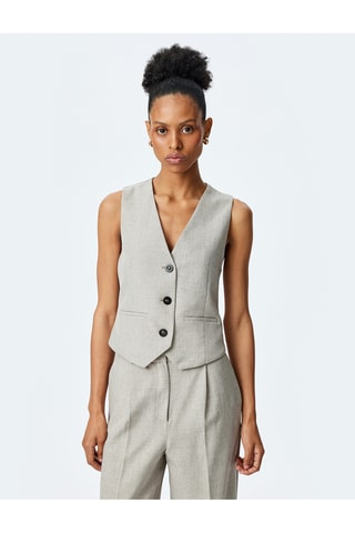 Gilet da completo - Ecrù melange
