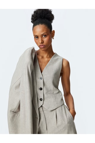 Gilet da completo - Ecrù melange
