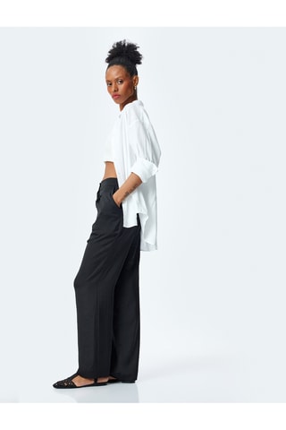 Pantaloni wide legs - Nero