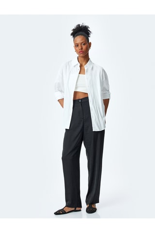 Pantaloni wide legs - Nero