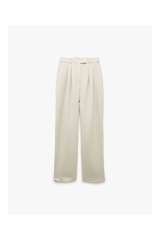 Pantaloni a vita alta - Beige