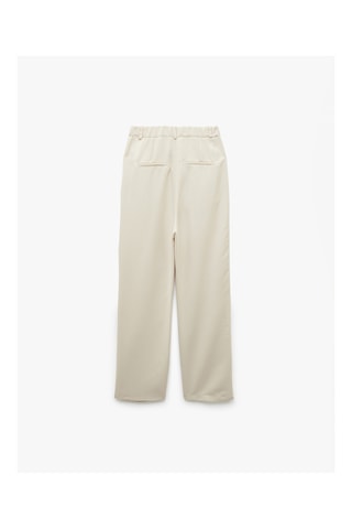 Pantaloni a vita alta - Beige