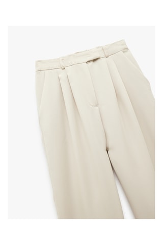 Pantaloni a vita alta - Beige