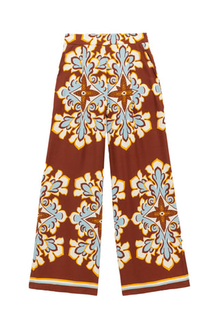 Pantaloni wide legs - Marrone