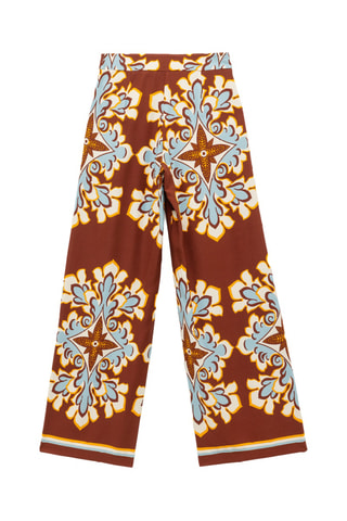 Pantaloni wide legs - Marrone