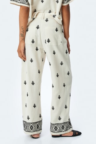 Pantaloni wide legs - Ecrù
