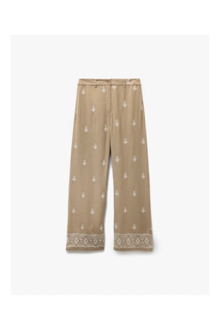 Pantaloni wide legs - Kaki