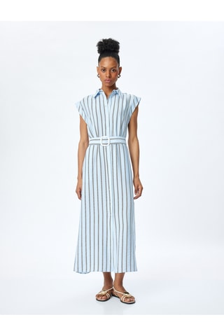 Abito a camicia - Celeste