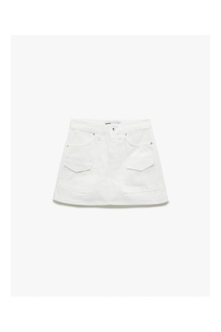Gonna shorts in jeans - Bianco