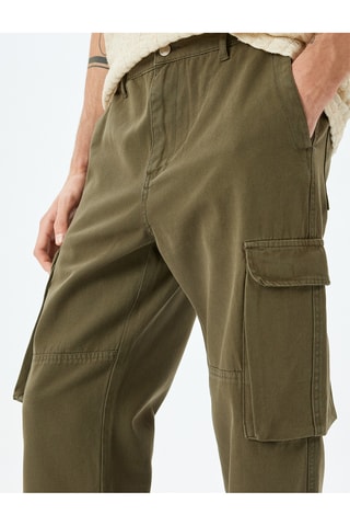 Pantaloni cargo - Kaki