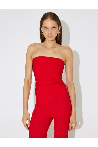 Top bustier - Rosso
